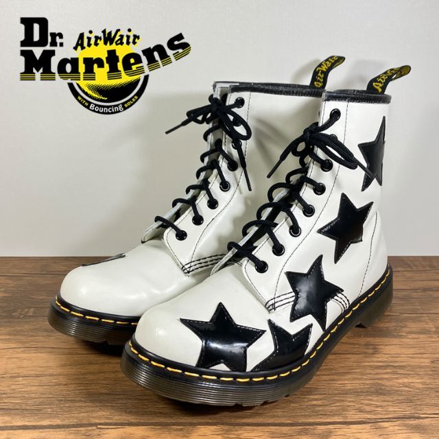 ドクターマーチン　星柄　ホワイト　ブーツ