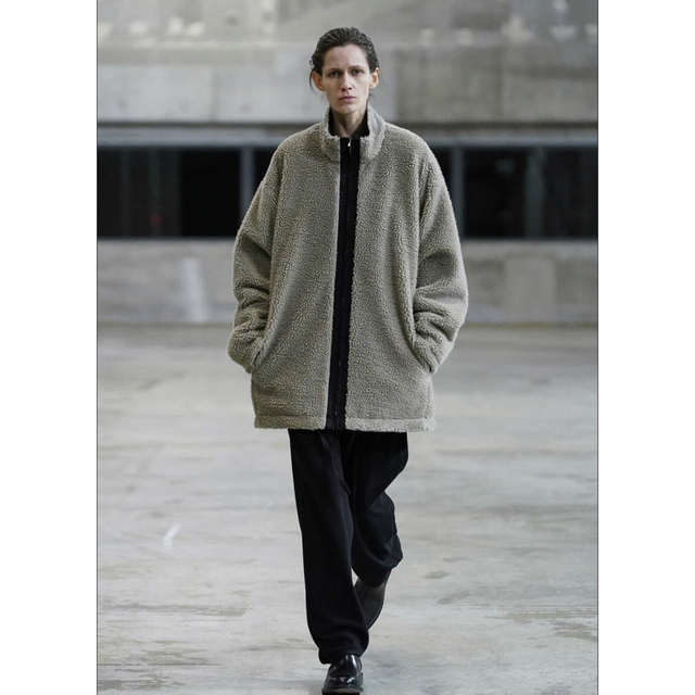 stein WOOL BOA ZIP LONG JACKET - www.glycoala.com