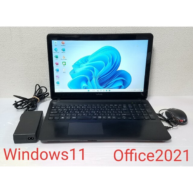 SONY ノートパソコン Windows11 エクセル ワード DVDマルチ - ノートPC