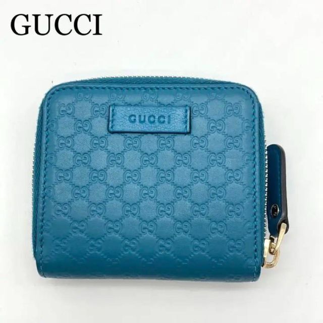 Gucci(グッチ)の【GG柄】グッチ レザー マイクログッチシマ 折り財布 レディースのファッション小物(財布)の商品写真