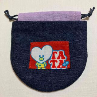 ビーティーイシビル(BT21)の小さなまんまる巾着★BT21  TATA★ハンドメイド(その他)