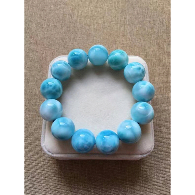 ⭐︎【天然】ラリマー ブレスレット 16.6mm-