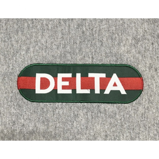 DELTA DECK LOGO HOODIE STRIPE GREY☆