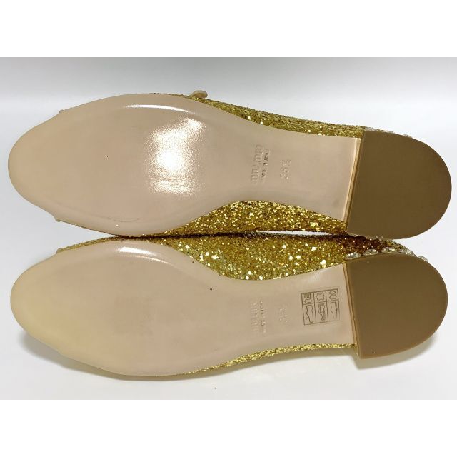 miumiu(ミュウミュウ)のmiu miu ミュウミュウ 35.5≒22.5cm サンダル  ゴールド F レディースの靴/シューズ(サンダル)の商品写真