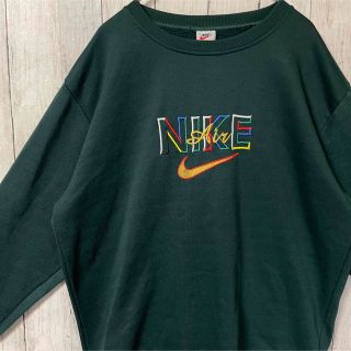 ナイキ(NIKE)のNIKE ナイキ スウェット L 刺繍ロゴ センターロゴ 90s USA(スウェット)