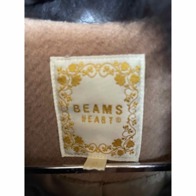 BEAMS(ビームス)のBEAMS HEART ビームスハート ノーカラーコート ラビットファー付 レディースのジャケット/アウター(その他)の商品写真