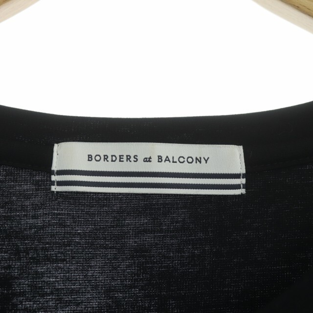 BORDERS at BALCONY リボンT  半袖　黒　36