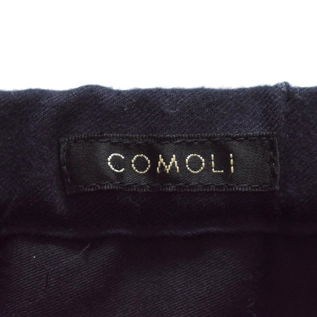 COMOLI(コモリ)のCOMOLI 21AW ウールフラノドローストリングパンツ 1 ネイビー メンズのパンツ(スラックス)の商品写真