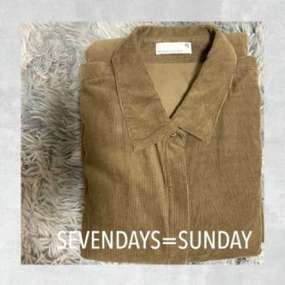 セブンデイズサンデイ(SEVENDAYS=SUNDAY)の【SEVENDAYS=SUNDAY】コーデュロイシャツワンピース(ロングワンピース/マキシワンピース)