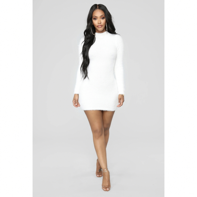 asos(エイソス)のFashion Nova ミニ　ワンピース　ホワイト レディースのワンピース(ミニワンピース)の商品写真