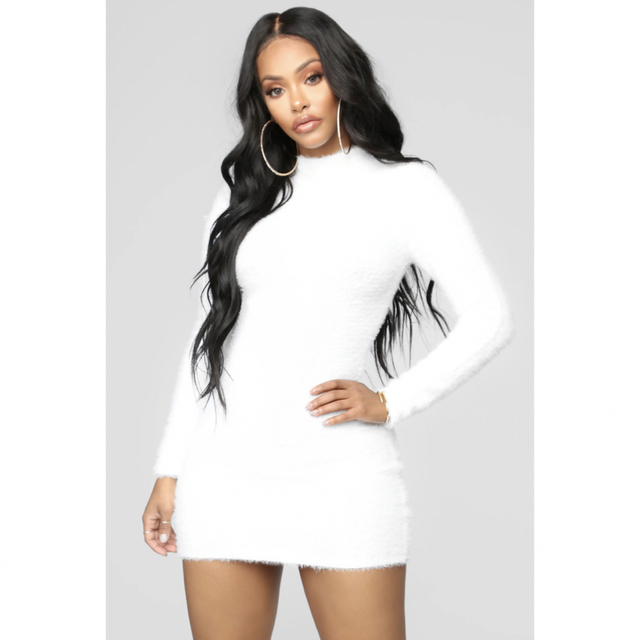 asos(エイソス)のFashion Nova ミニ　ワンピース　ホワイト レディースのワンピース(ミニワンピース)の商品写真