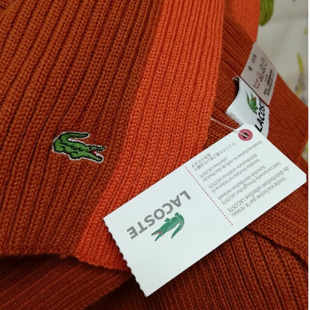 LACOSTE(ラコステ)の✨ラコステ LACOSTE ウール100%茶色のマフラー メンズのファッション小物(マフラー)の商品写真