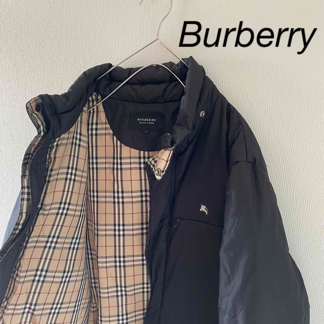 【公式】 BURBERRY - Burberryバーバリーダウンジャケットlブラック黒ノバチェック ダウンジャケット