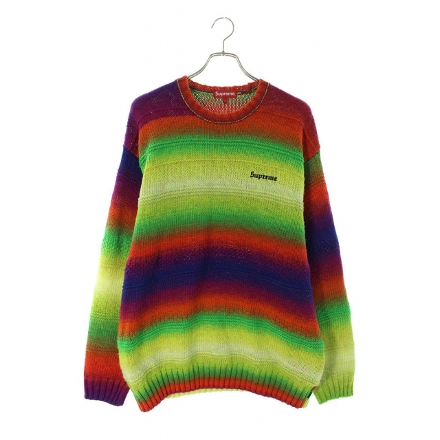 トップスシュプリーム 22AW Gradient Stripe Sweater グラディエントストライプニット メンズ L