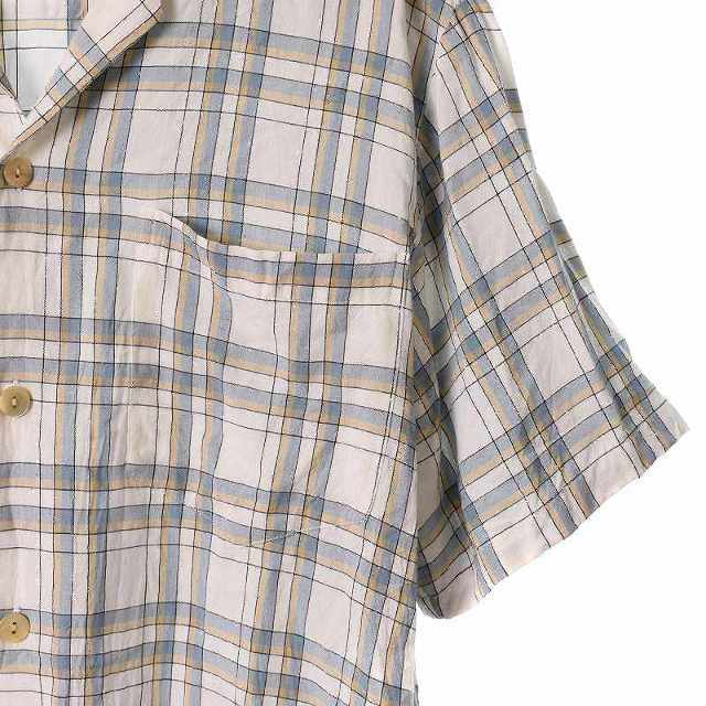 Gucci - GUCCI 22SS ビスコースチェックボウリング半袖シャツ 48
