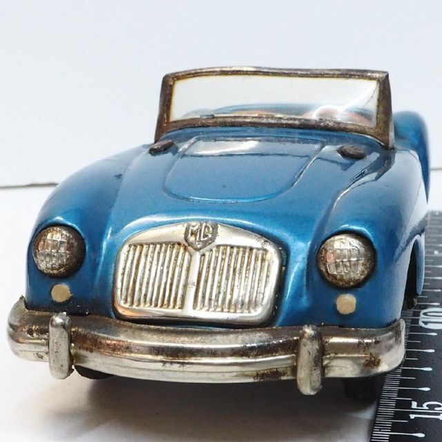 当方の全出品リスト旧バンダイ【MGA 1600クーペ青ブルー 小サイズ】ブリキ ミニチュア【箱無】