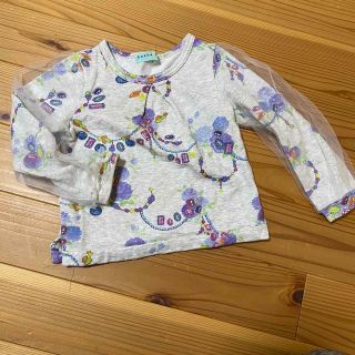 ハッカキッズ(hakka kids)の110cm ハッカキッズ　チュール　花柄　宝石　ジュエル　トレーナー　カットソー(Tシャツ/カットソー)