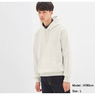 ユニクロ(UNIQLO)のスウェットプルパーカー　ライトグレー(パーカー)