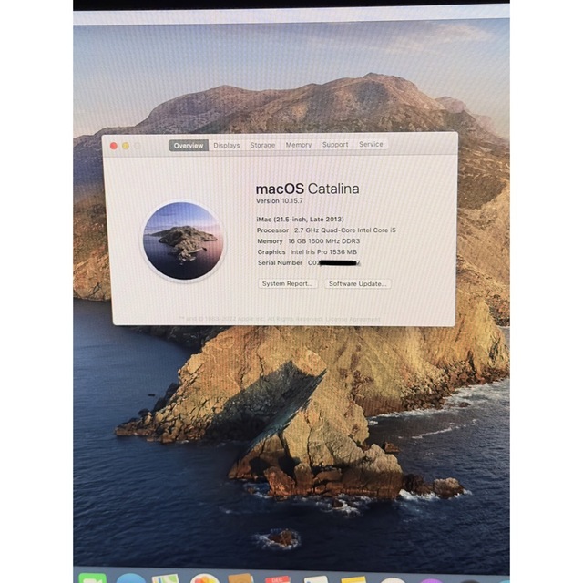 Mac (Apple)(マック)のiMac 21.5inch i5 16GB 1TB HHD Late 2013 スマホ/家電/カメラのPC/タブレット(デスクトップ型PC)の商品写真