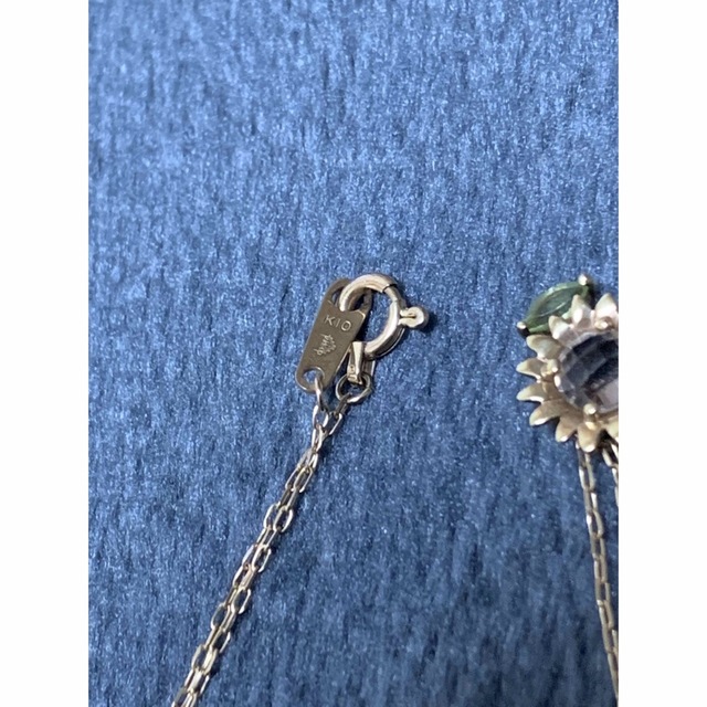 【美品】TAKE-UP(テイクアップ) ひまわり ネックレス K10