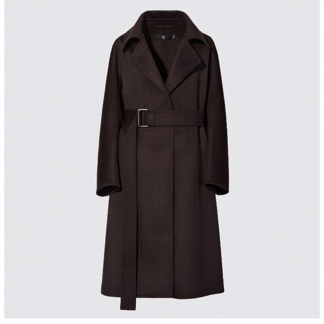 UNIQLO - カシミヤブレンドラップロングコート BLACK Mサイズの通販 by