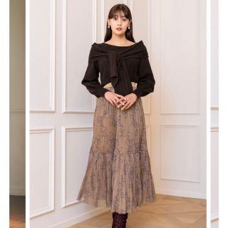 ハーリップトゥ(Her lip to)の1/7までSALE/Rose Pleated Tulle Skirt(ロングスカート)