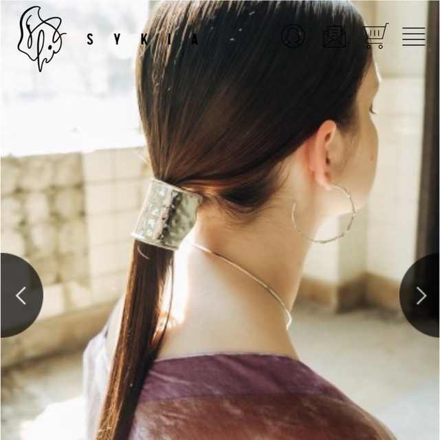 新品SYKIA Unevenness Hair Pierce (M)