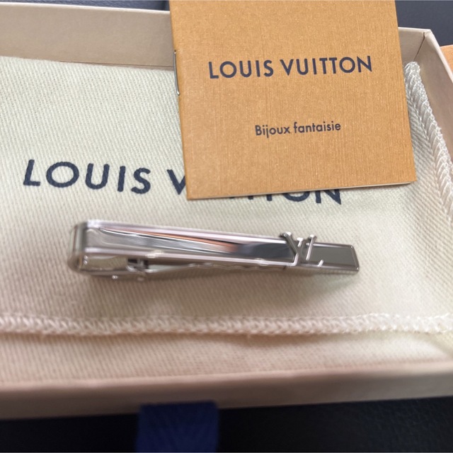 Louis Vuitton M61981 LV Initiales Tie Clip , Silver, One Size