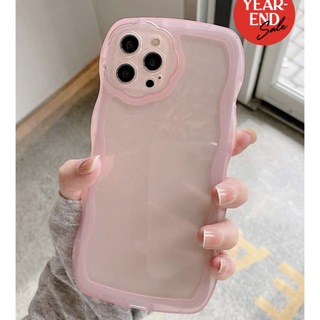 アイフォーン(iPhone)の新品 スマホケース クリア ピンク iPhone SE シリコン(iPhoneケース)