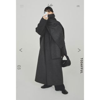 トゥデイフル(TODAYFUL)のtodayful Stole Wool Coat(ロングコート)