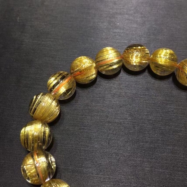 ⭐︎【天然】タイチンルチルクオーツ ブレスレット 10mm # www.uig