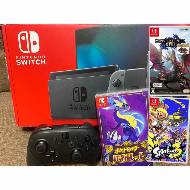 Switch 本体　＋ポケモン　スプラトゥーン　モンハン