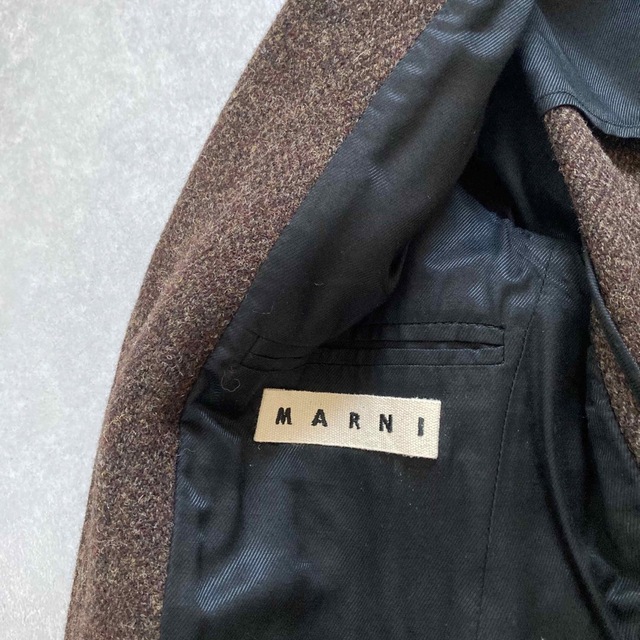 Marni(マルニ)のMARNI 3B ウール ツイードジャケット 46 イタリア製 メンズのジャケット/アウター(テーラードジャケット)の商品写真