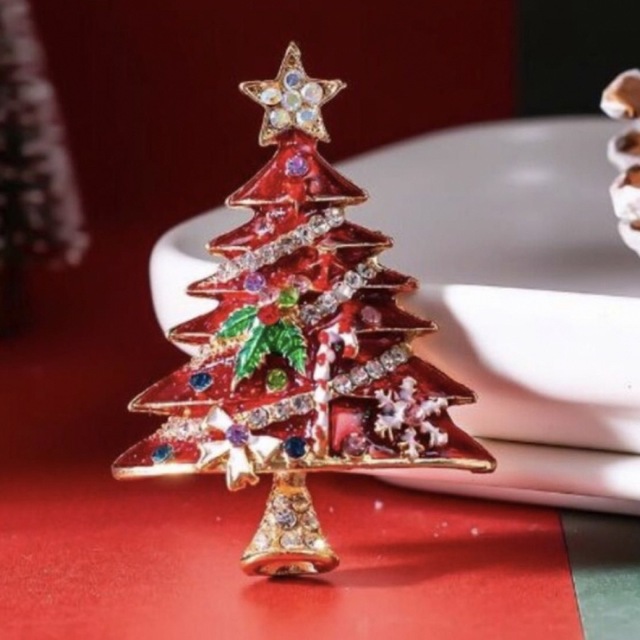クリスマスブローチ クリスマスアクセサリー クリスマスツリー ブローチ | フリマアプリ ラクマ