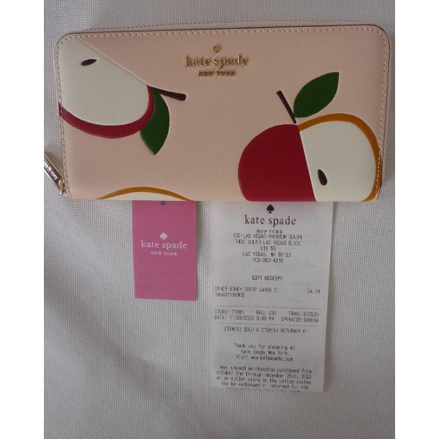 kate spade new york(ケイトスペードニューヨーク)の新品 正規品 証明書付 アメリカケイト店にて購入 本革 HONEY CRISP レディースのファッション小物(財布)の商品写真