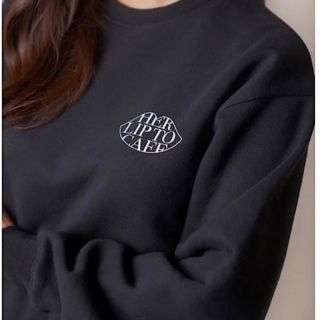 Her lip to - herlipto CAFE W大阪 スウェット ブラックの通販 by H's Her lip to - herlipto CAFE W大阪 スウェット ブラックの通販 by H's