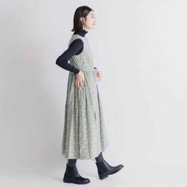 YAECA - YAECA TUCK DRESS MARIA AND CHECK 美品の通販 by YAECA - YAECA TUCK DRESS MARIA AND CHECK 美品の通販 by