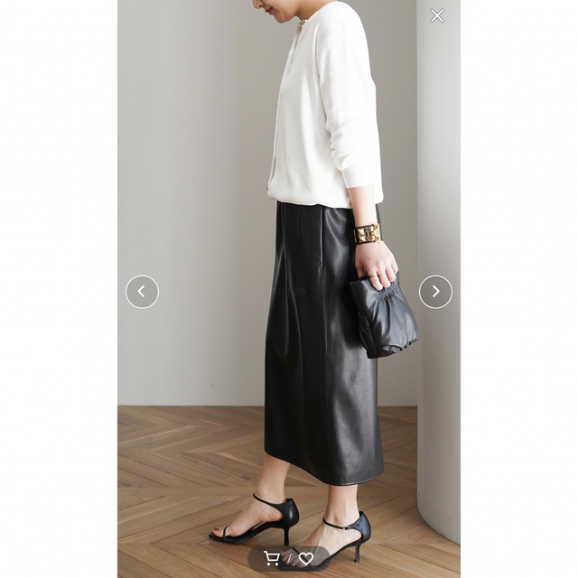 DEUXIEME CLASSE(ドゥーズィエムクラス)のFaux Leather Skirt 36 ▶︎新品 レディースのスカート(ロングスカート)の商品写真