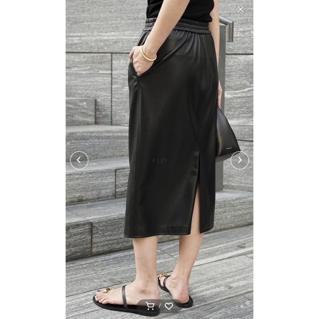 DEUXIEME CLASSE(ドゥーズィエムクラス)のFaux Leather Skirt 36 ▶︎新品 レディースのスカート(ロングスカート)の商品写真