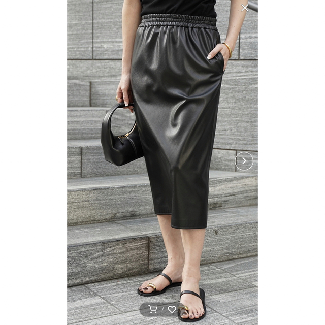 DEUXIEME CLASSE(ドゥーズィエムクラス)のFaux Leather Skirt 36 ▶︎新品 レディースのスカート(ロングスカート)の商品写真