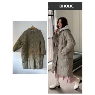 ディーホリック(dholic)のDHOLIC カラーネックロング中綿ジャケット(ダウンコート)