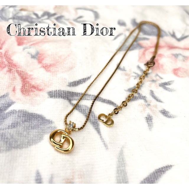 Christian Dior ディオール ネックレス ラインストーン Dior