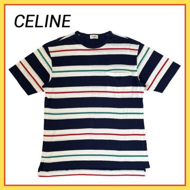 驚きの値段で celine - CELINE セリーヌ Tシャツ トップス Lサイズ メンズ レディース 古着 Tシャツ+カットソー(半袖+袖なし)