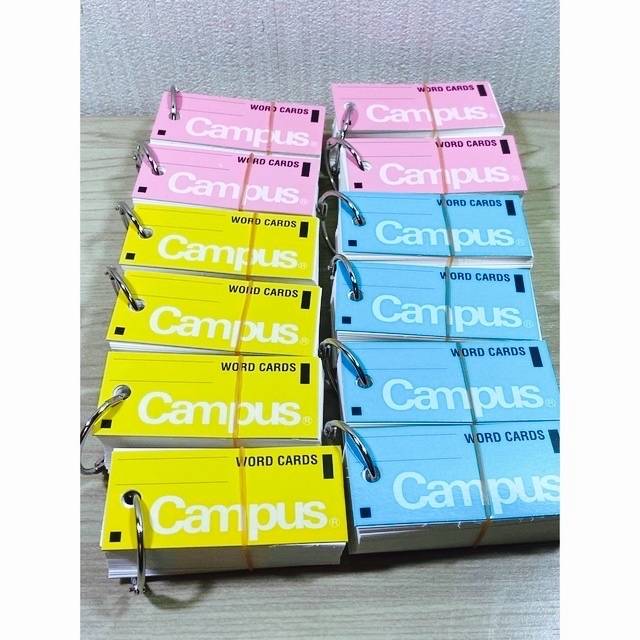 コクヨ(コクヨ)のCampus WORD CARDS 3色12個 インテリア/住まい/日用品の文房具(ノート/メモ帳/ふせん)の商品写真