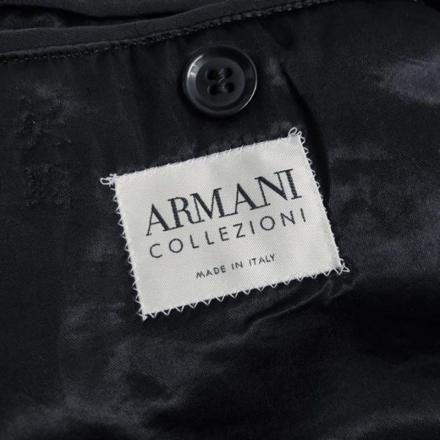 【ARMANI COLLEZIONI】ロング ステンカラーコート ブラック