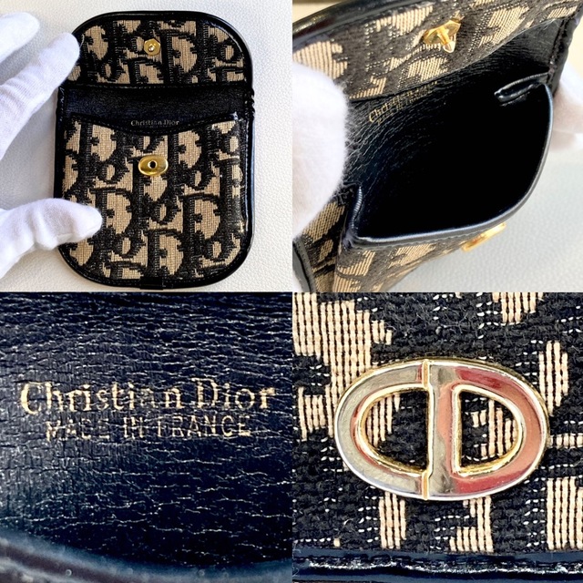 Dior クリスチャンディオール トロッター 小銭入れ コインケース 黒 極美品