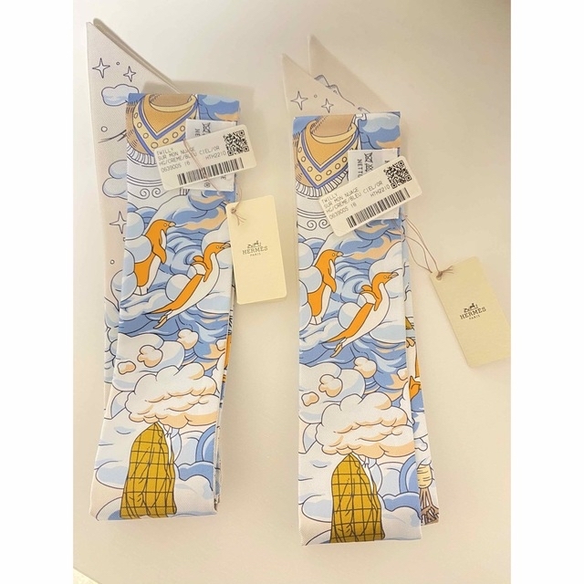 新品未使用 エルメス HERMES 《私の雲》 ツイリー 2本セット
