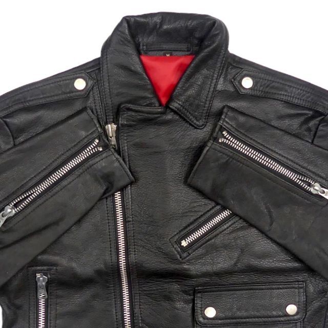 ライダースジャケット 本革 ダブル メンズ KADOYA カドヤ M 黒AS78