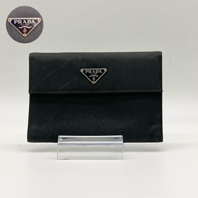 PRADA 財布 三角ロゴ TESSUTO 黒 ナイロン   通販