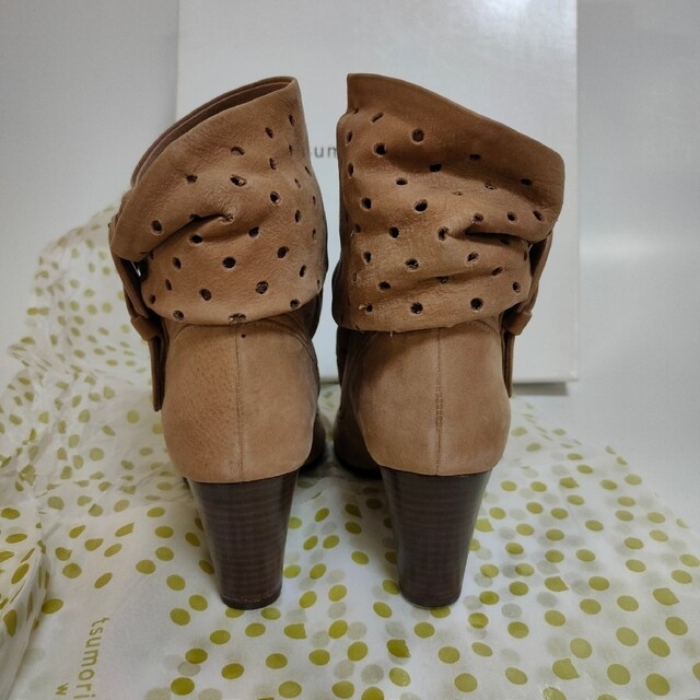 TSUMORI CHISATO(ツモリチサト)の未使用 ツモリチサト本革ショートブーツ 23.0cm レディースの靴/シューズ(ブーツ)の商品写真